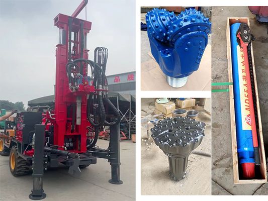 Red / Yellow / Blue Pneumatic Big Drilling Machine For Deep Water Well High Working Efficiency