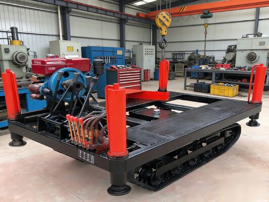 Lightweight Crawler Chassis with Cylinder Outriggers Rig Platforms