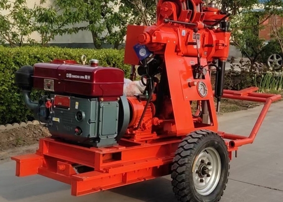 Mesin Pengeboran Uji Tanah Kecil 75mm Pompa Air Hidrolik Spt