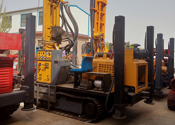 450m Crawler Mounted Borehole Drilling Machine Mesin Diesel Didorong Dth