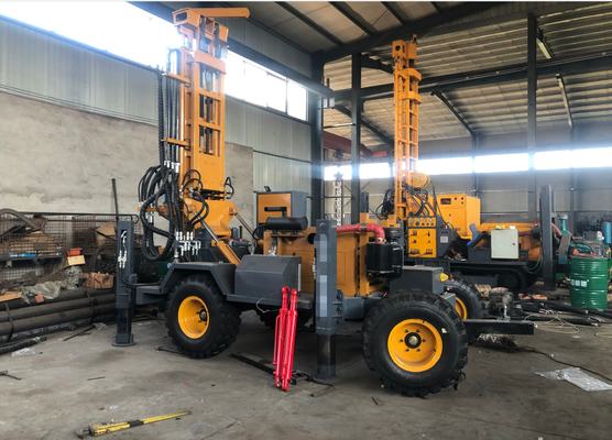 Air Sumur 380V Crawler Drilling Rig Machine Didorong Oleh Mesin Diesel
