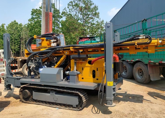 350m Deep Crawler Mounted Drill Rig Multifungsi Dth Borehole