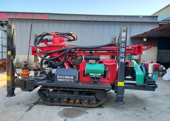 Rotary Water Kecil 200m Crawler Mounted Drill Rig Mesin Portabel