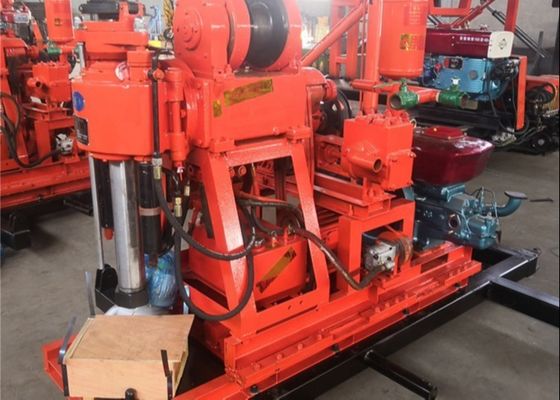 150mm dalam 150 meter Teknik Pengeboran Rig Mesin Diesel Didorong