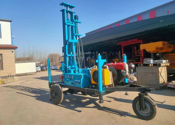 15kn Kapasitas Pengeboran sumur air Rig untuk pengeboran lumpur Dan 100m kedalaman pengeboran