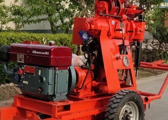 Pengeboran eksplorasi rig XY-1 untuk pengujian tanah 100m kedalaman 42mm rod diameter