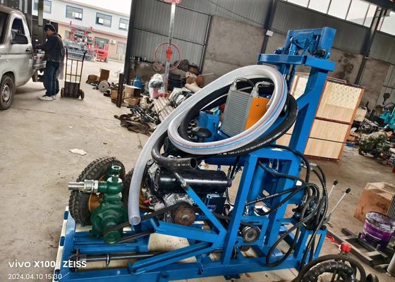 Mesin pengeboran sumur air dengan kedalaman 120 meter dan diameter lubang besar