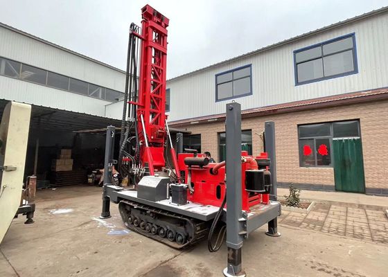 Crawler dipasang Bor Rig 200 Meter Pengeboran kedalaman dengan 17/18 kompresor udara