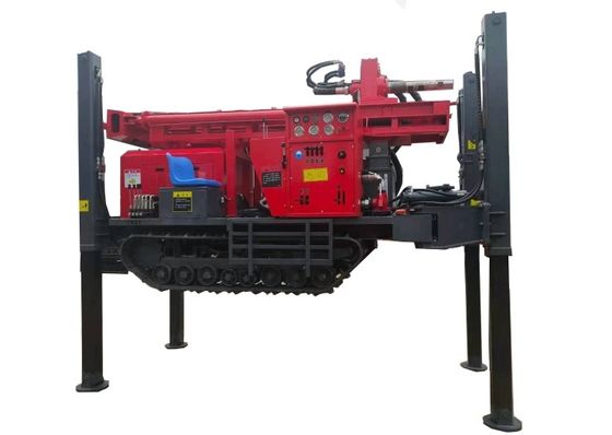 180m kedalaman Pneumatic Water Well Drilling Rig dengan mesin diesel 55kw