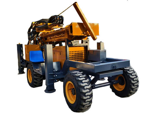 65KW Mesin Diesel Roda Pengeboran sumur air Rig Pertanian / sumur panas bumi