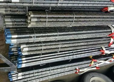Alloy Steel Rock Drill Rods R25 / R32 / T38 / T45 / T51 Dengan Panjang Kustomisasi