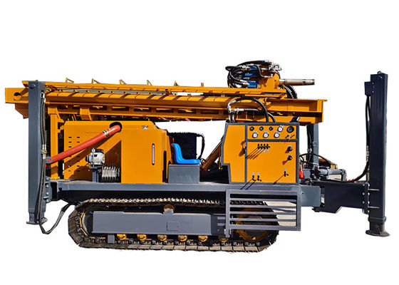 1000m Crawler Hydraulic Water Well Drilling Rig 6 Silinder Mesin Diesel