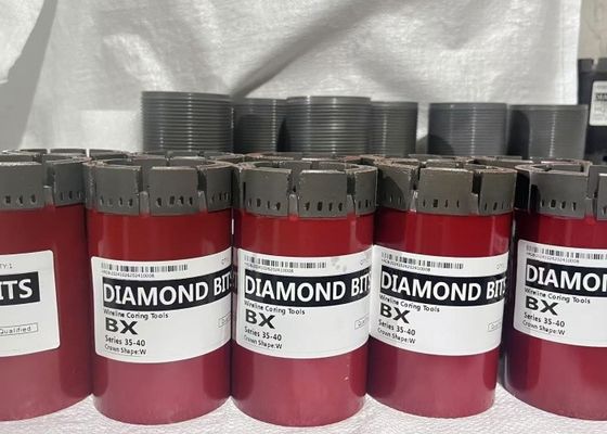 NX BX Impregnated Diamond Core Drill Bit Untuk Sampel Wireline Core Collection