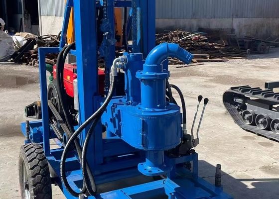 Peralatan Pengeboran Sumur Air Bor 180 Meter Dipasang Roda Ringan