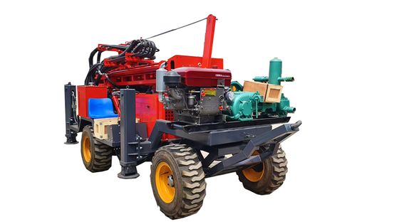 55KW Cepat Ke depan Kecepatan Mobile Pneumatic Crawler Drill Rig Untuk Irigasi Pertanian Di Daerah Kering