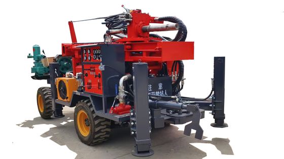 Rigs Pengeboran Batu Besar Otomatis Dengan Kompresor Udara Untuk Pengeboran Sumur Air Diameter Pengeboran 200mm