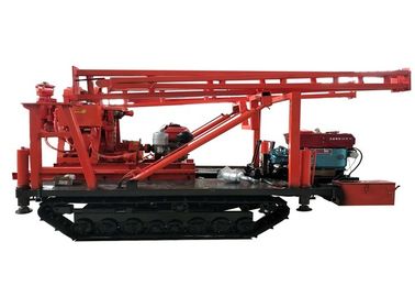 Hidrolik Dilacak Mounted Water Well Drilling Rig Dengan Rem Kemudi Gandar Tunggal