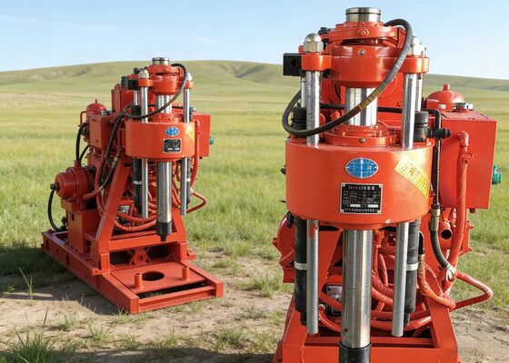 200M Deep Hole Core Advanced Portable Drill Rig Dengan Diesel / Daya Listrik