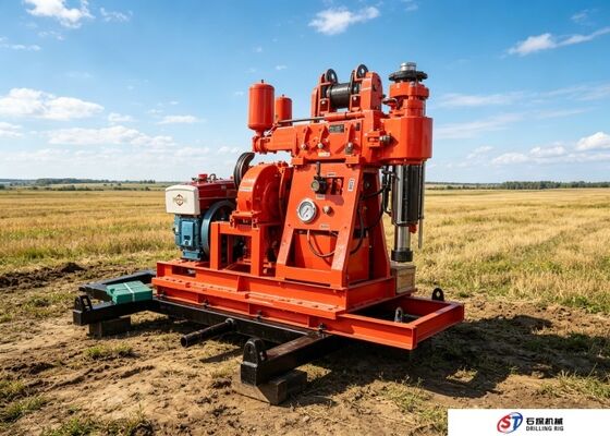 Area Geologi yang Menantang XY-1A Mesin Pengeboran Lubang Mesin Diesel Rig