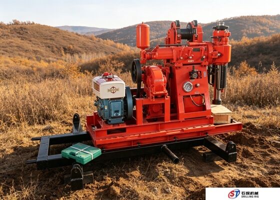Mesin pengeboran lubang tahan lama XY1A Rig bertenaga diesel Cocok untuk pengumpulan sampel bumi dalam