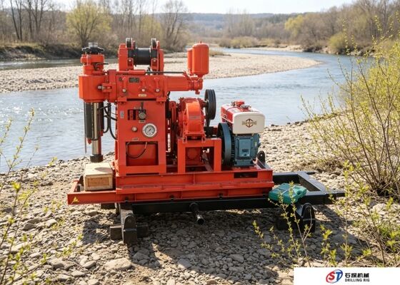 Mesin pengeboran lubang pertambangan 100-150 meter kedalaman untuk coring
