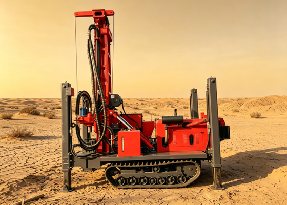 Komersial/Industrial Hydraulic Pneumatic Drilling Rig Dengan Kompresor Udara/Pompa Lumpur