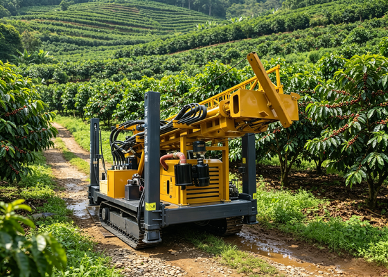 Mesin Pengeboran Lubang Bor Hidraulik Yuchai 85KW untuk daerah kering