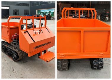 1 Ton Mini Karet Self Loading Tracker Dumper Crawler Transporter Warna Oranye
