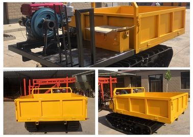 4 Ton Tipe Walk Track Kecil Transporter Kendaraan Warna Kuning Mini Crawler Dumper