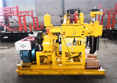 Rotary Hydraulic 200m Mesin Uji Bor Portabel Tanah Warna Kuning