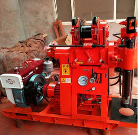 200m Kedalaman Peralatan Pengeboran Sumur Air, Core Drilling Rig Tenaga Diesel