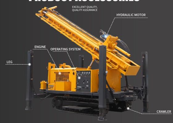 260m 300m 350m 450m Diesel Crawler Mounted Rig Bor