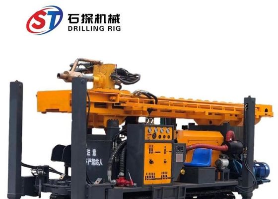 Diesel Fleksibel 350 Meter Borehole Drilling Rig Hidrolik Terkendali