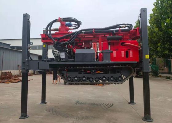 St 200 72kw Mesin Diesel Besar Karet Crawler dipasang Bor Rig Dengan Diameter Lubang Disesuaikan