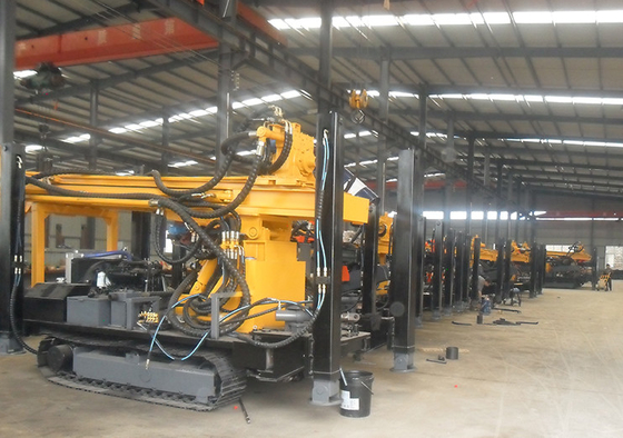 350m Tractor Mounted Drilling Rig Mesin Rotary Panas Bumi