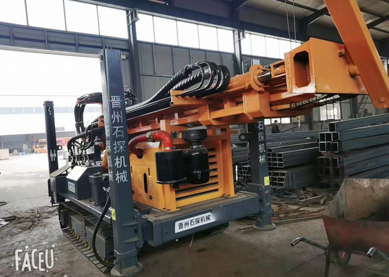 Rig Pengeboran Pneumatik Kedalaman 400m Karet Belt Track Rumah Tangga