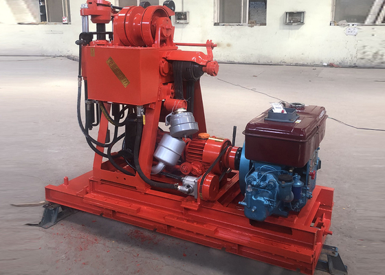 150 meter kedalaman Teknik Pengeboran Rig Mesin Diesel bertenaga tinggi 150mm diameter lubang