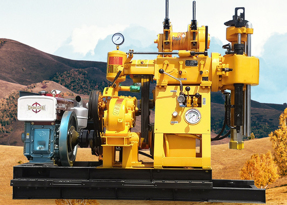 XY-1A 150mm Soil Testing Drilling Rig Dengan Mesin Diesel 18 HP Untuk Eksplorasi
