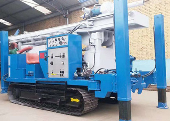 350 Meter Pneumatic Drilling Rig Sirkulasi Positif Steel Crawler Mounted