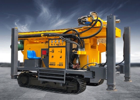 92kw Yuchai Diesel Engine Pneumatic Drilling Rig Untuk Deep Water Borhole 350 Meter