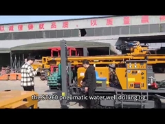 260 Meter Pneumatic Drilling Rig Crawler Mounted Water Well Machine Tunnel