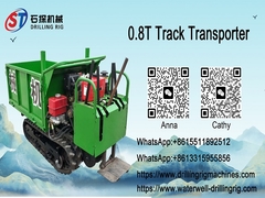 0.8 Ton Mini Self Loading Rubber Small Tracked Dumper Dengan Mesin Diesel