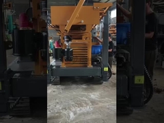 260m Pompa Panas Sumber Tanah / Roda Pneumatic Water Well Drilling Rig