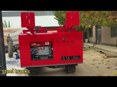 Sasis baja beroda rantai 4 ton dan menara lipat untuk rig pengeboran