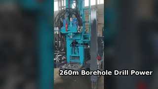 Rig Pengeboran Lubang Bor Air 260m Torsi Tinggi
